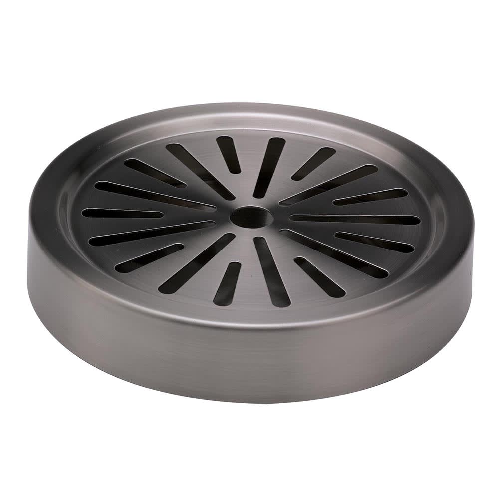 Service Ideas 6" Round Drip Tray for CBDRT3SSDT - Stainless Steel, Dark Tungsten (DT6BSDT)