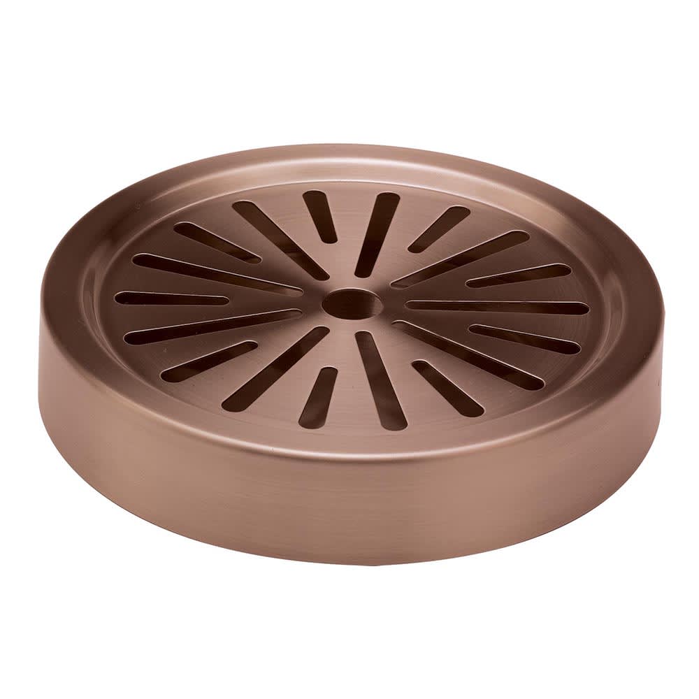 Service Ideas 6" Round Drip Tray for CBDRT3SSDT - Stainless Steel, Rose Gold (DT6BSRG)