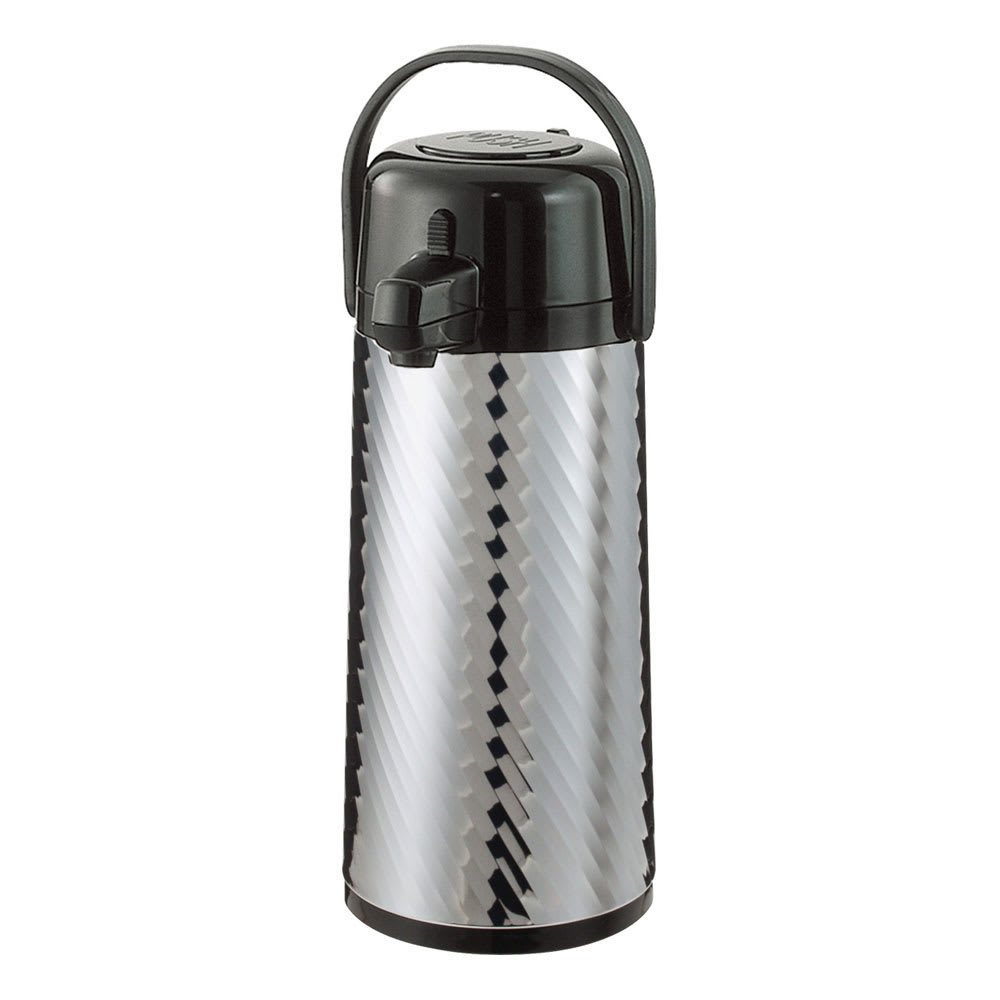 Service Ideas 2 1/5 Liter Push Button Airpot, Glass Liner (ECAJ22SS)