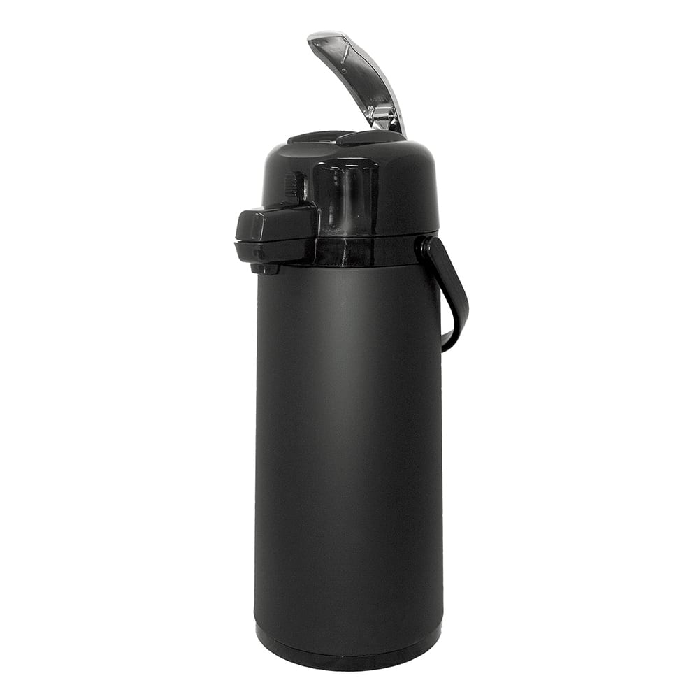 Service Ideas 2 1/5 Liter Lever Action Airpot w/ Glass Liner - Vacuum Insulated, Metal, Matte Black (ECAL22BLMAT)