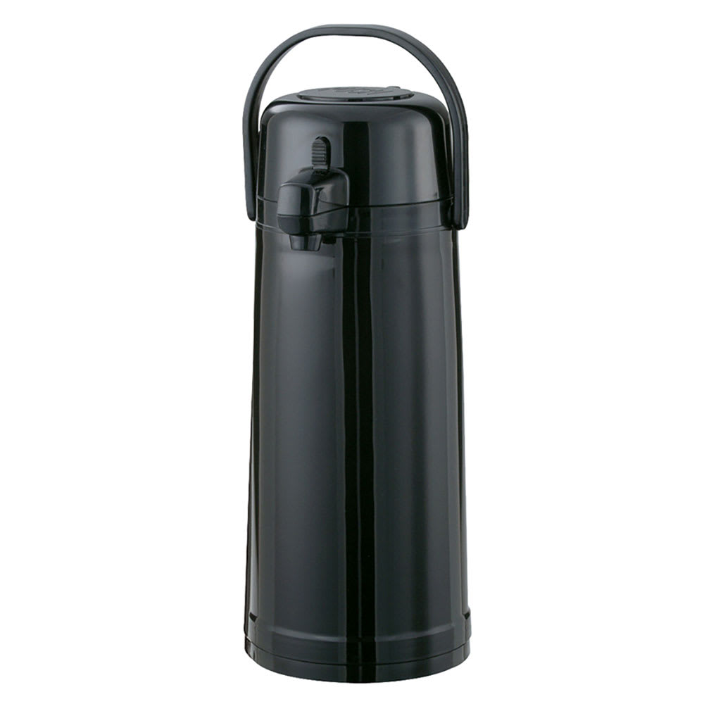 Service Ideas 2 2/5 Liter Push Button Airpot, Stainless Steel Liner, Black (ECAS22PBLK)