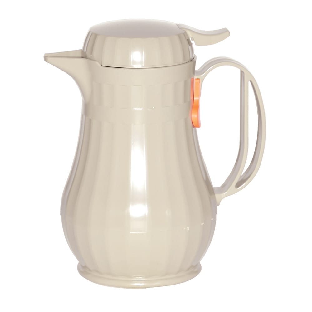 Service Ideas 3/5 liter Server w/ Push Button Lid, ABS Plastic, Latte Brown (ECO6LA)