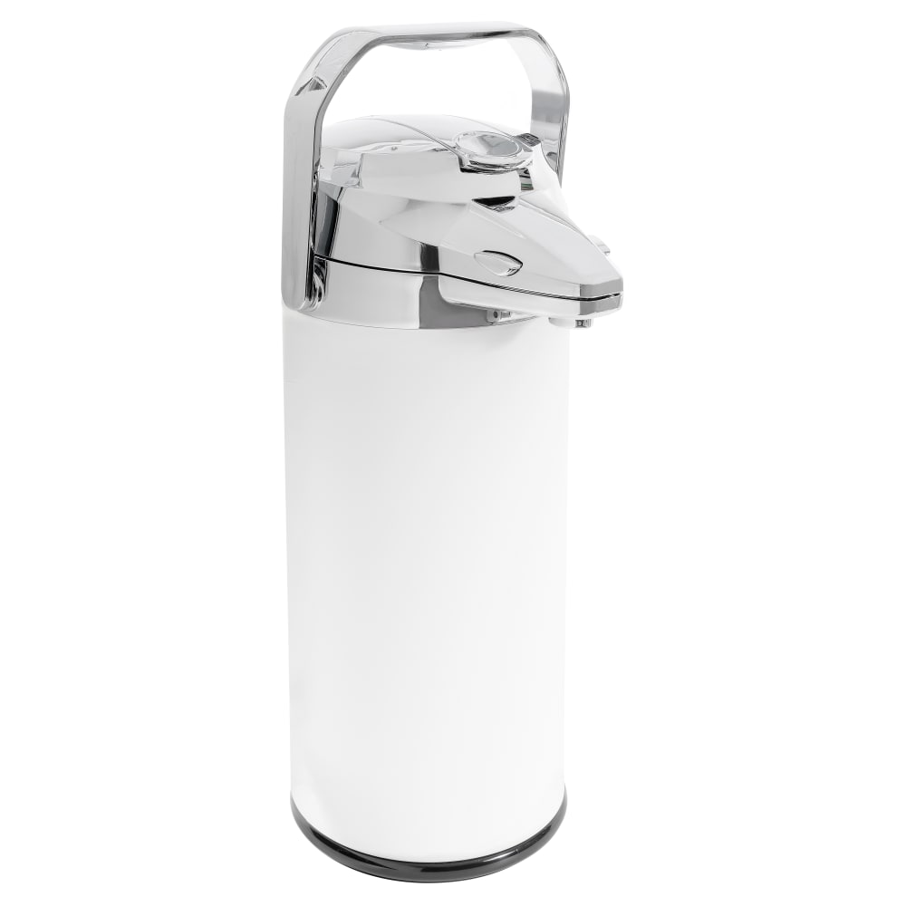 Service Ideas 2 1/5 Liter Lever Action Airpot - Stainless Steel Liner, White (ENALS22SCHWH)