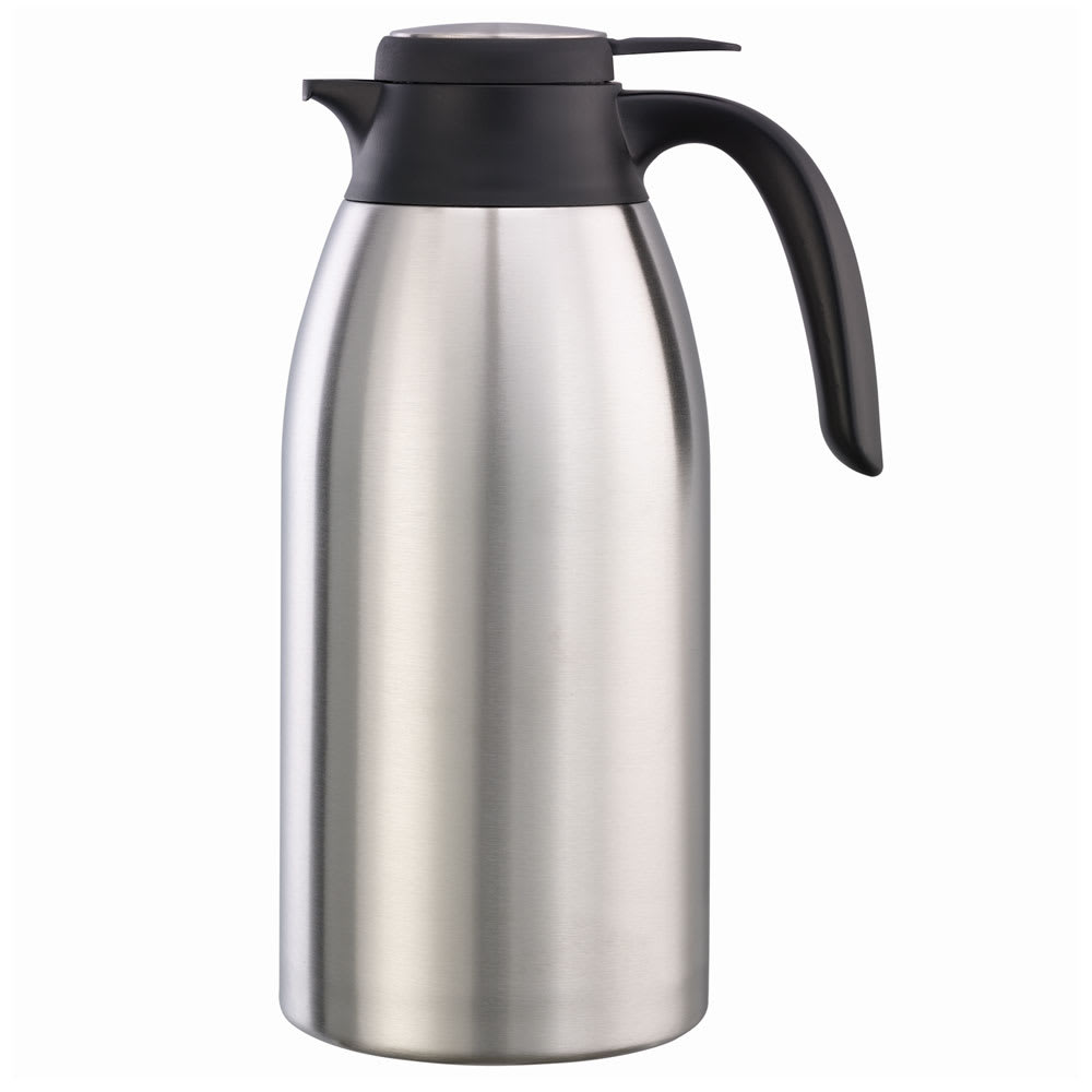 Service Ideas 67 3/5 oz Carafe w/ Push Button Lid - Vacuum Insulated, Stainless (FCC20SS)