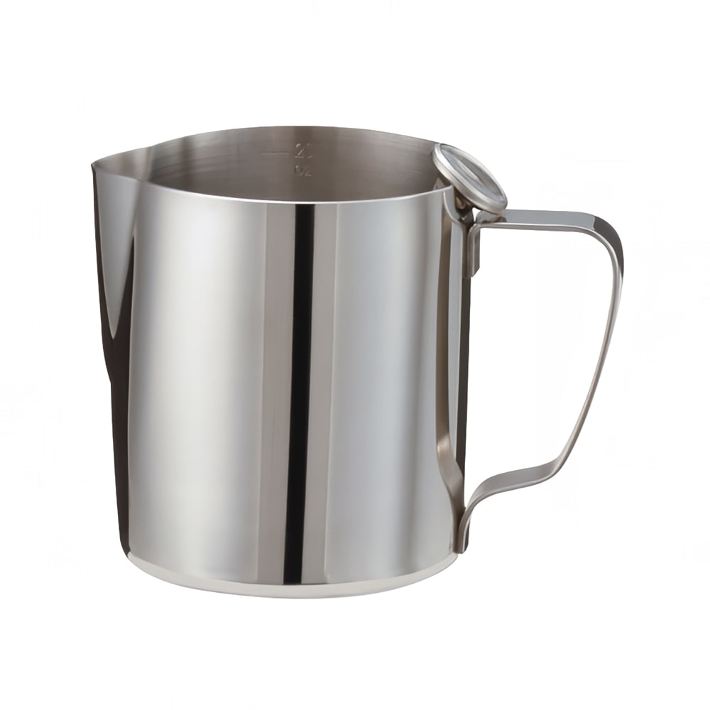 Service Ideas 20 oz Creamer - Brushed Stainless Steel, Silver (FROTH206)