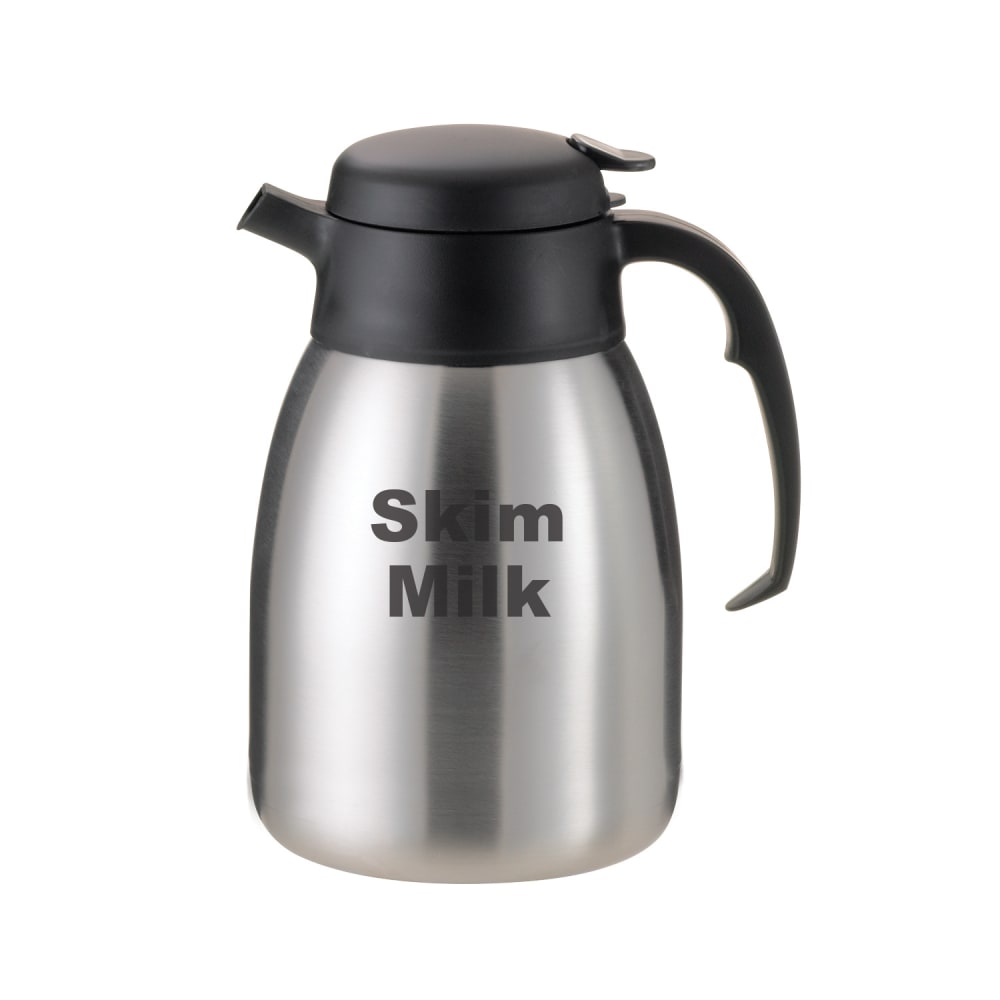 Service Ideas 1 1/2 liter Vacuum Carafe w/ Push Button Lid & Stainless Liner - Brushed Stainless (FVPC15SKIMET)