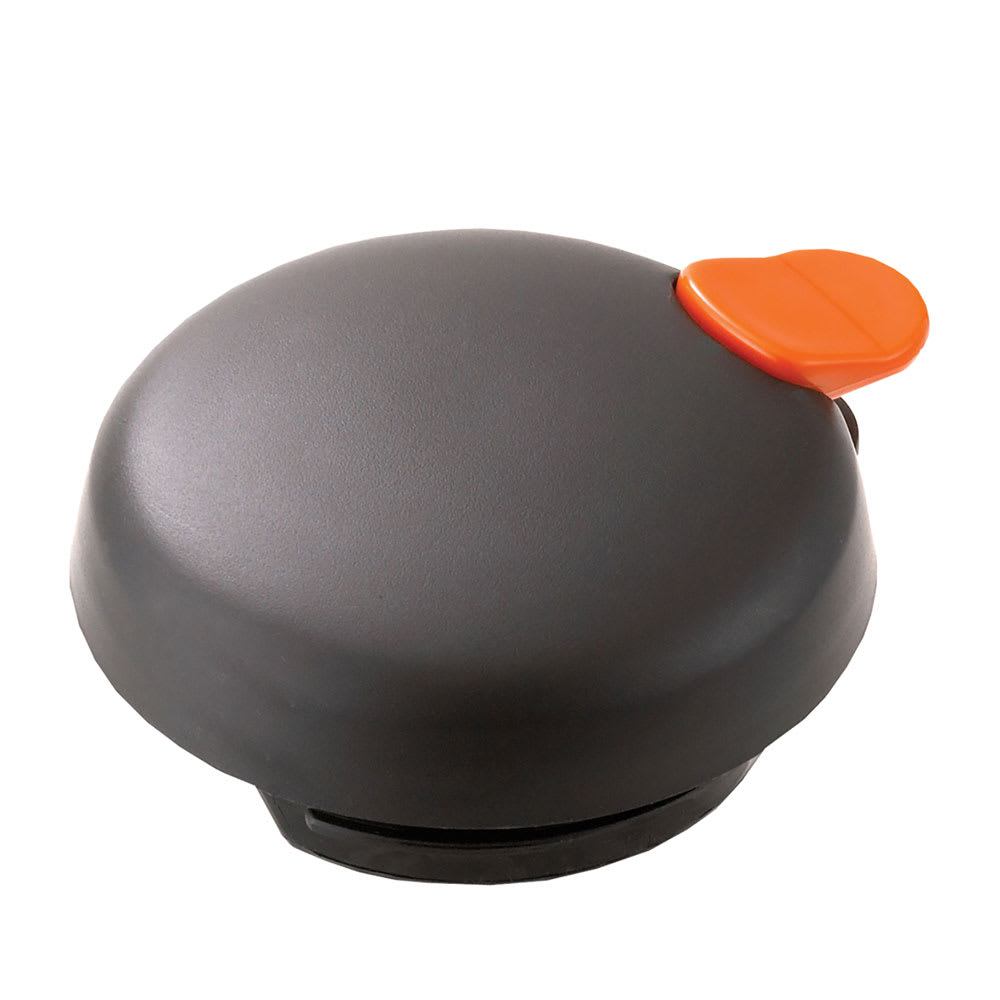 Service Ideas Vacuum Server Decaf Lid w/ Push Button For FVP, Black, Orange (FVPLOR)