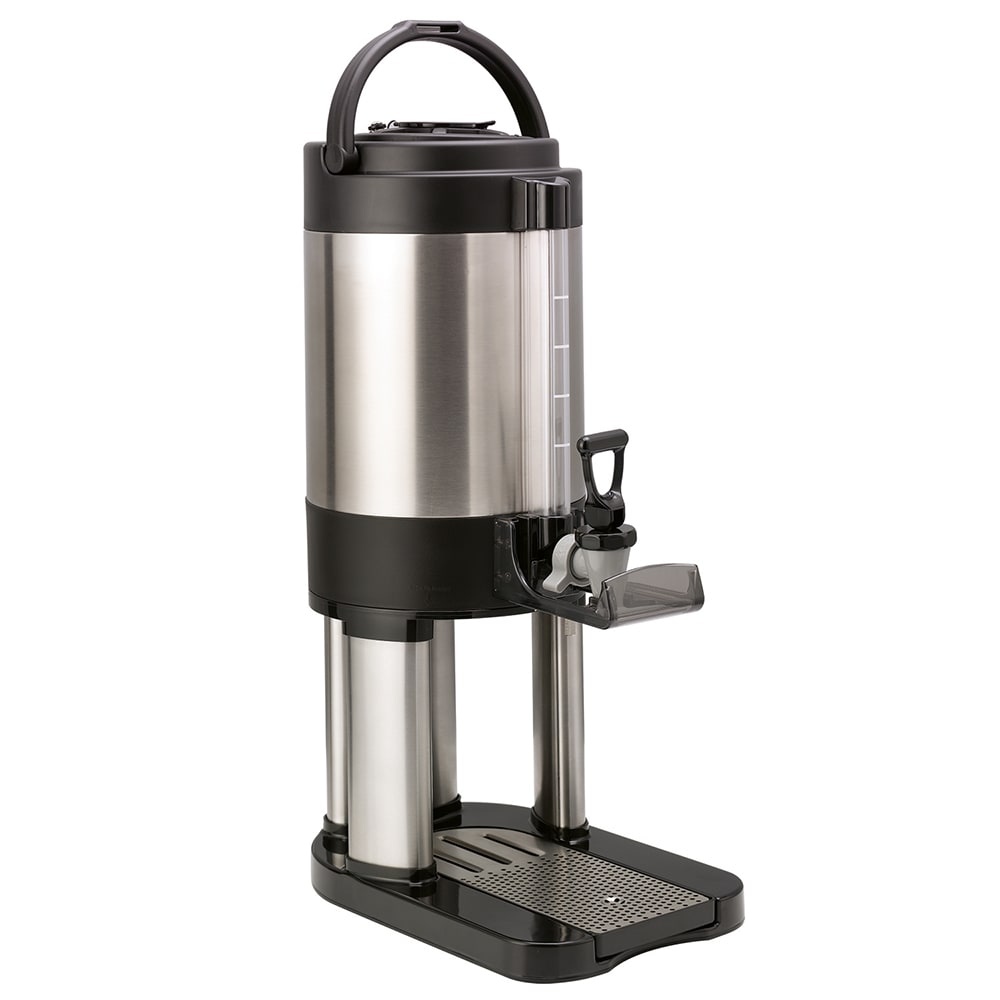 Service Ideas 1 gal Thermal Coffee Dispenser w/ Base & Brew Thru Top - Brushed Stainless (GIUSL1G)