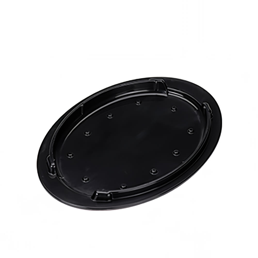 Service Ideas Oval Insulated Underliner for 10" x 7" Oval Fajita Skillets - Plastic, Black (HS13BL3)