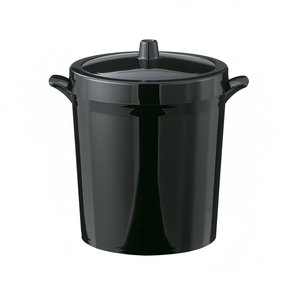 Service Ideas 3 3/16 qt Ice Bucket - Stainless Steel, Black (IB3BL)