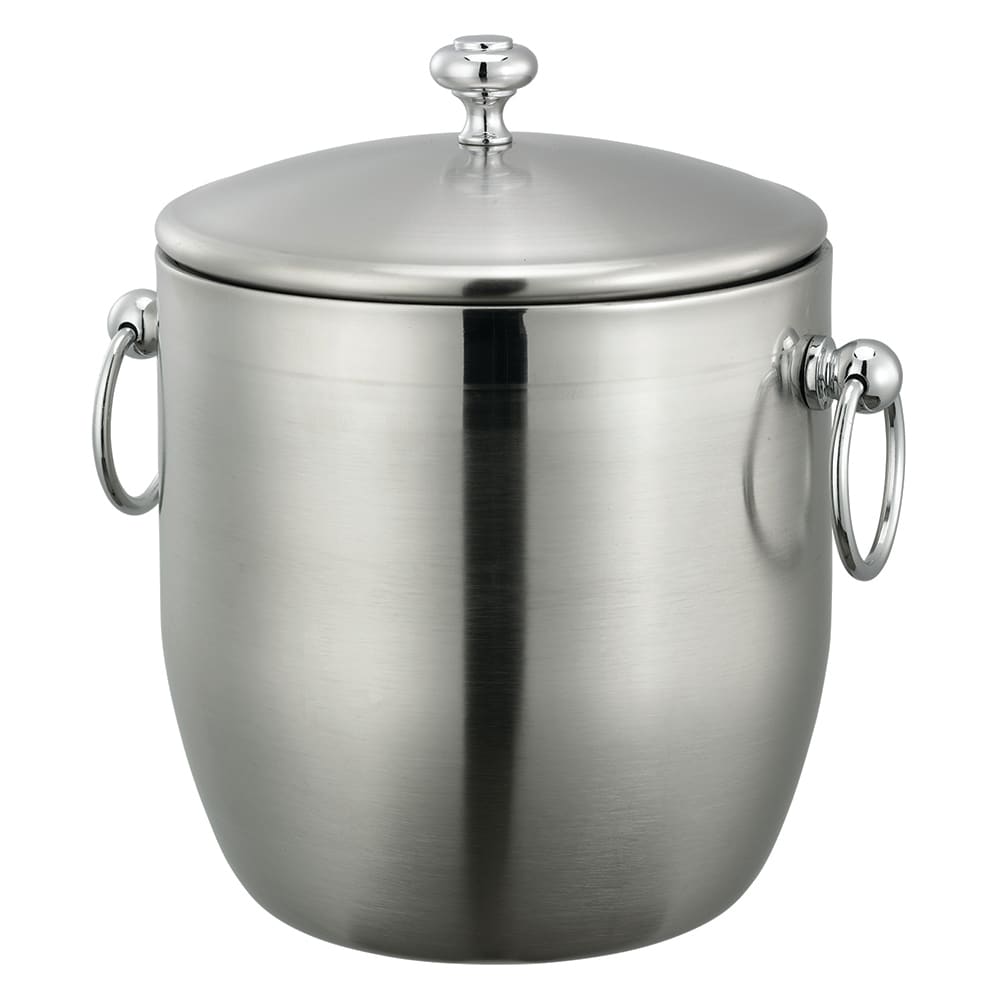Service Ideas 3 3/16 qt Ice Bucket - Stainless Steel, Brushed Finish (IB3BS)