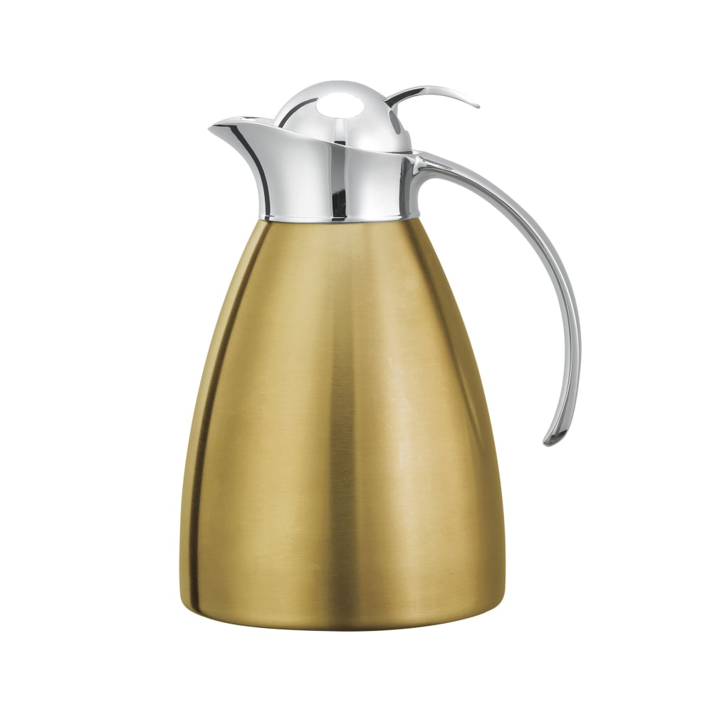 Service Ideas 1 liter Vacuum Carafe w/ Flip Top Lid & Stainless Liner - Vintage Gold (MAR10BSPBVG)