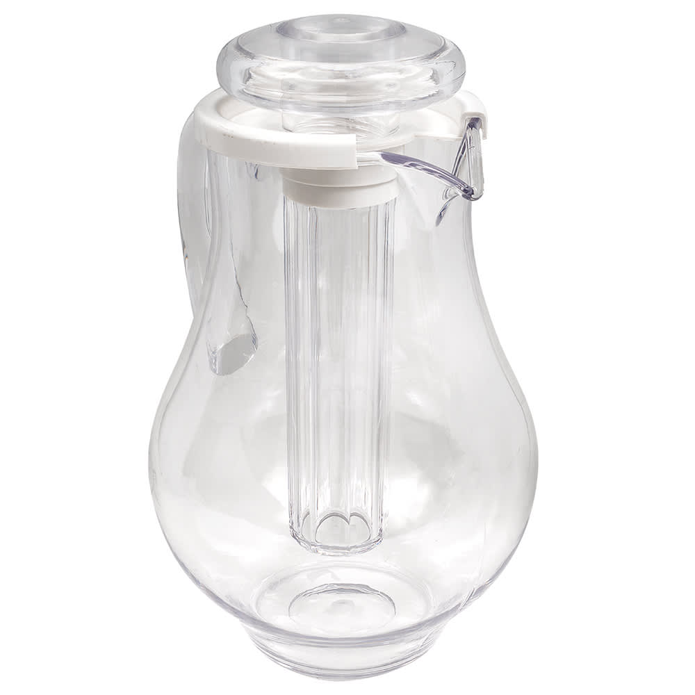 Service Ideas 101 2/5 oz Plastic Pitcher w/ Ice Tube, Clear (MWP30SB)