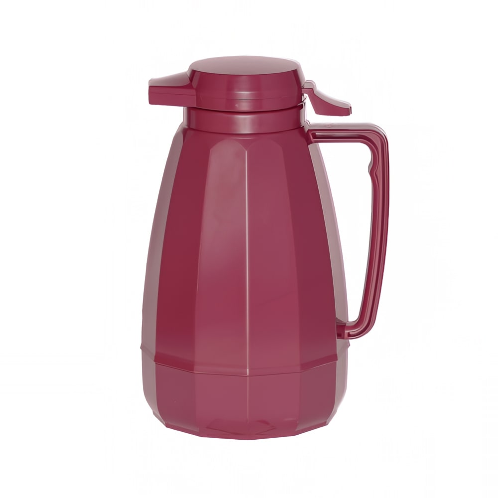 Service Ideas 1 liter Coffee Server w/ Push Button Lid, Burgundy (NG101BU)
