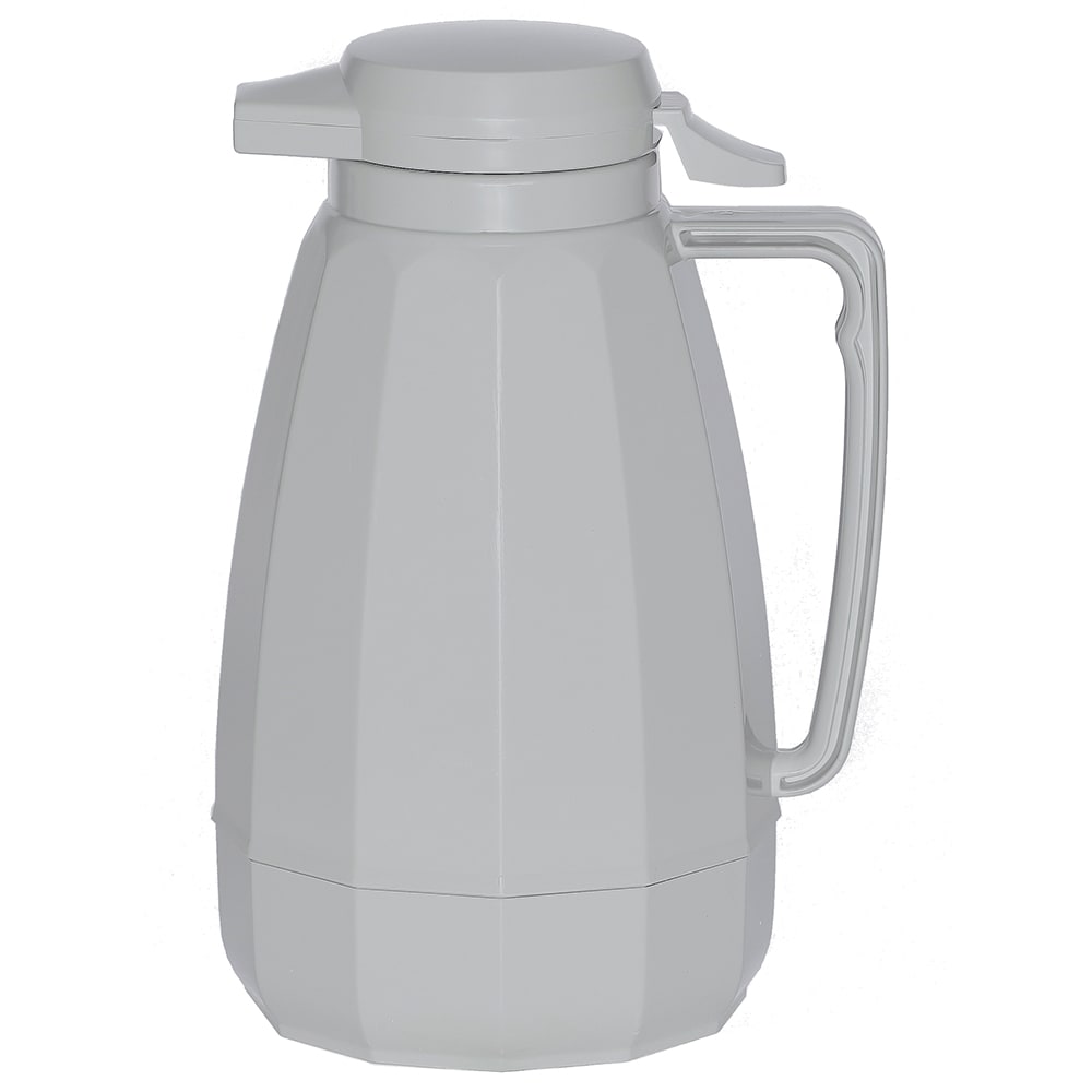 Service Ideas 1 liter Coffee Server w/ Push Button Lid - Plastic, Gray (NG101GR)