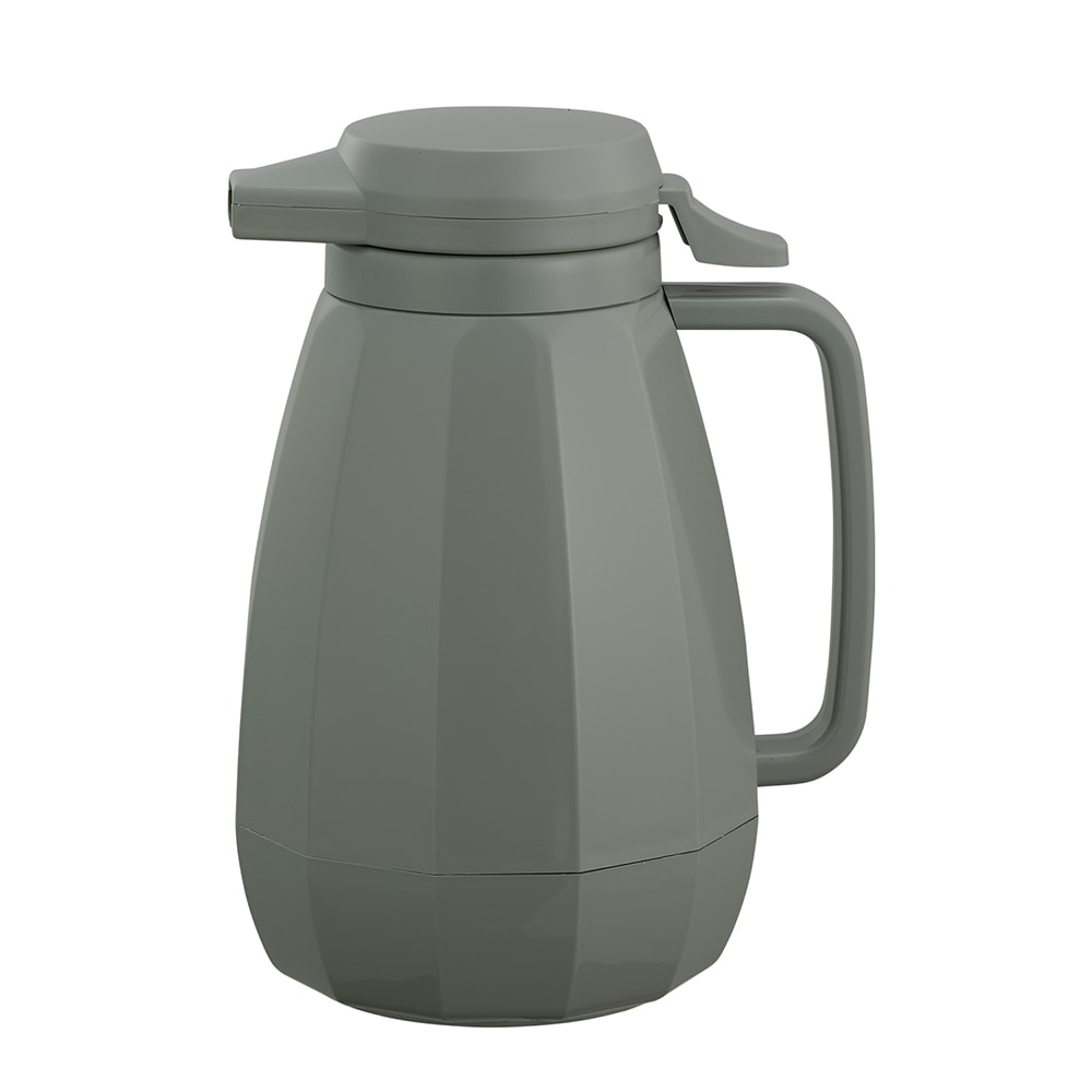 Service Ideas 20 oz Coffee Server w/ Push Button Lid - Plastic, Gray (NG501GR)