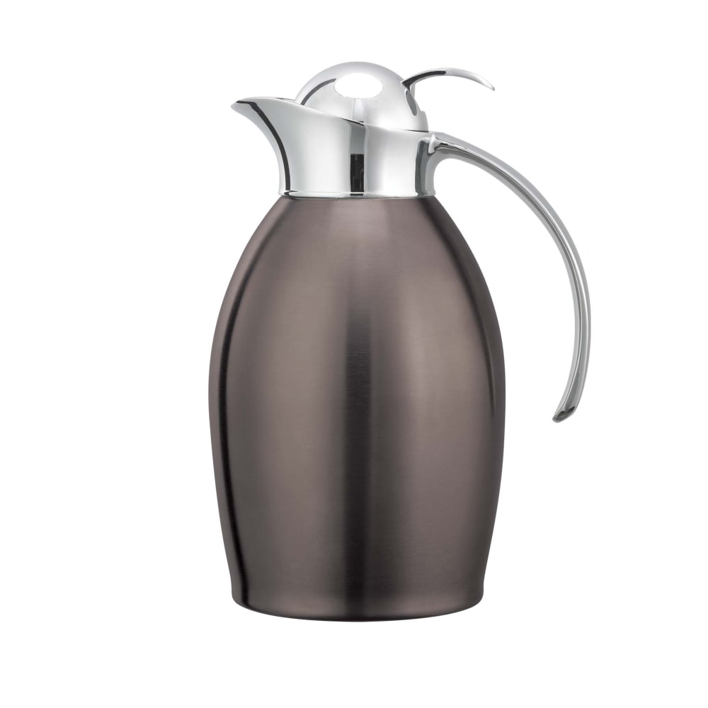 Service Ideas 1 liter Vacuum Carafe w/ Flip Top Lid & Stainless Liner - Dark Tungsten (NIC10BSPBDT)