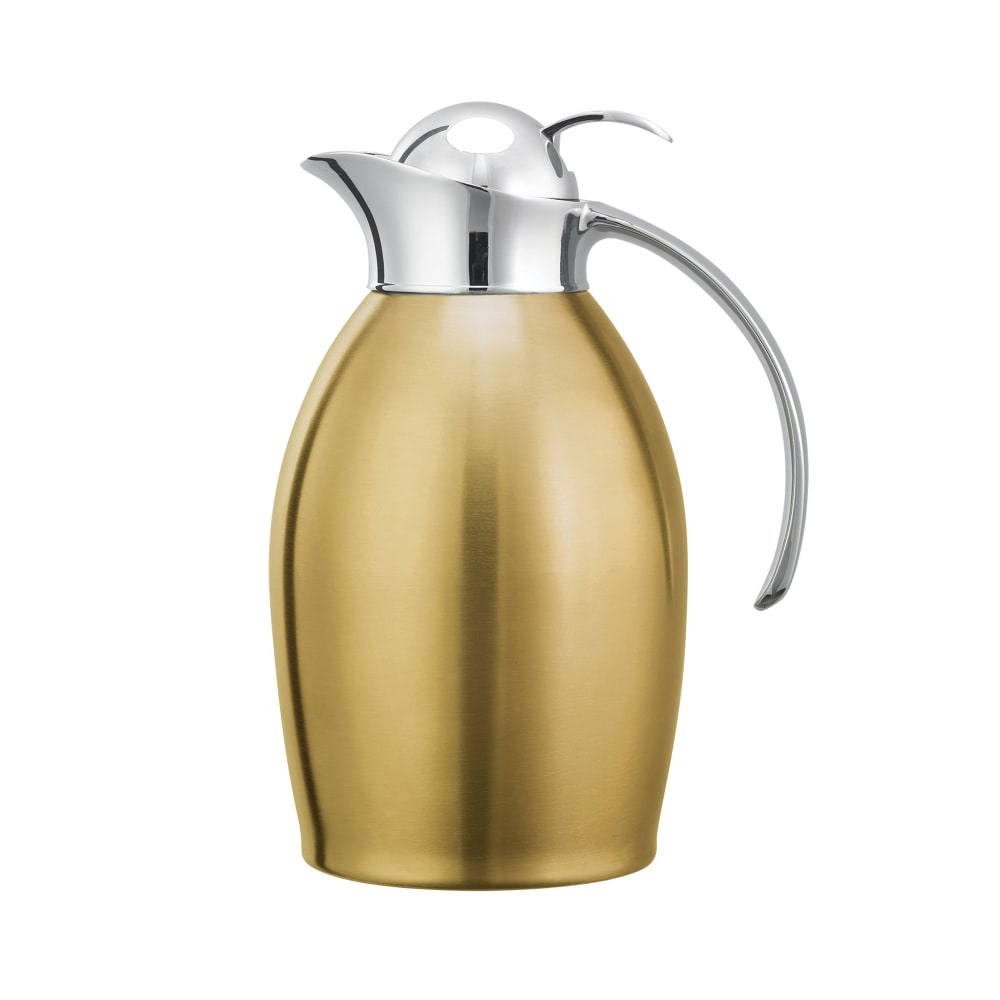 Service Ideas 1 liter Vacuum Carafe w/ Flip Top Lid & Stainless Liner - Vintage Gold (NIC10BSPBVG)