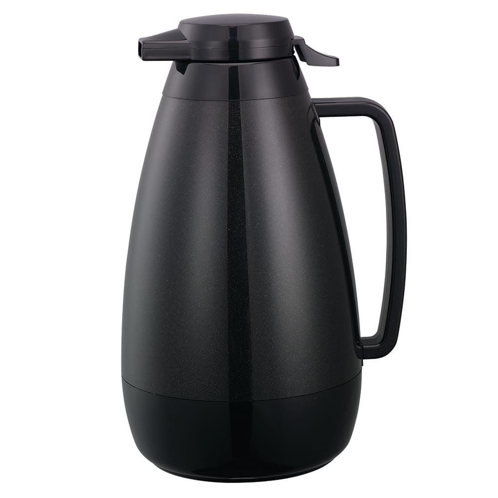 Service Ideas 2 liter Coffee Server w/ Push-Button Lid, Smooth Body, Black (PB421BL)