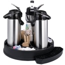 Service Ideas Airpot Serving Rack w/ 9 Compartments, Plastic, Black (RRAP3BLK) thumbnail 3