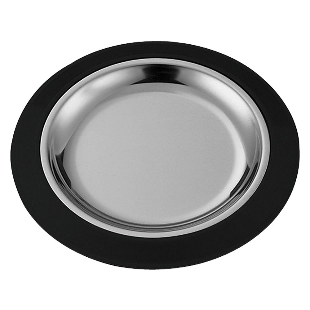 Service Ideas 7" Round Complete Platter Set w/ Stainless Insert, Straight Rim (RT701BLC)