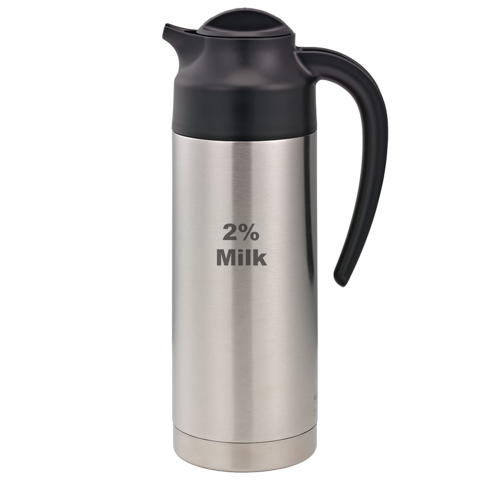 Service Ideas 1 liter Vacuum Carafe w/ Screw On Lid & Stainless Liner - Brushed Stainless (S2SN1002PCTET)