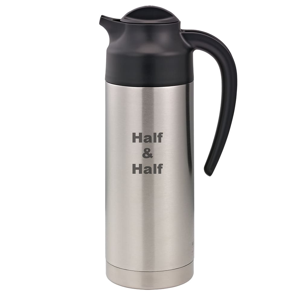 Service Ideas 1 liter Vacuum Carafe w/ Screw On Lid & Stainless Liner - Brushed Stainless (S2SN100HHET)