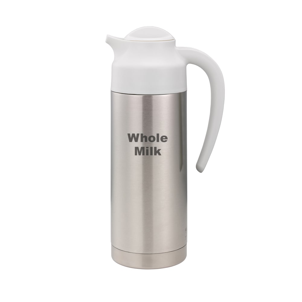 Service Ideas 1 liter Vacuum Creamer Carafe w/ Screw On Lid & Stainless Liner - Brushed Stainless (S2SN100WHOLEETWHT)