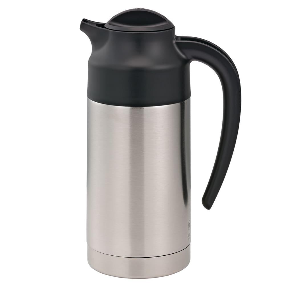 Service Ideas 23 3/5 oz Vacuum Carafe w/ 6 hr Retention & Double Wall, Smooth Stainless Body (S2SN70)