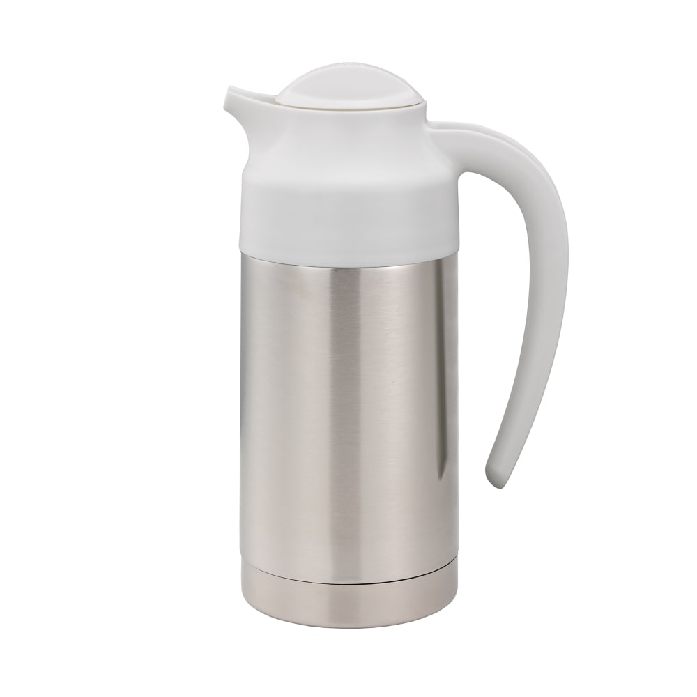 Service Ideas 7/10 liter Vacuum Creamer Carafe w/ Screw On Lid & Stainless Liner - Brushed Stainless (S2SN70WHT)