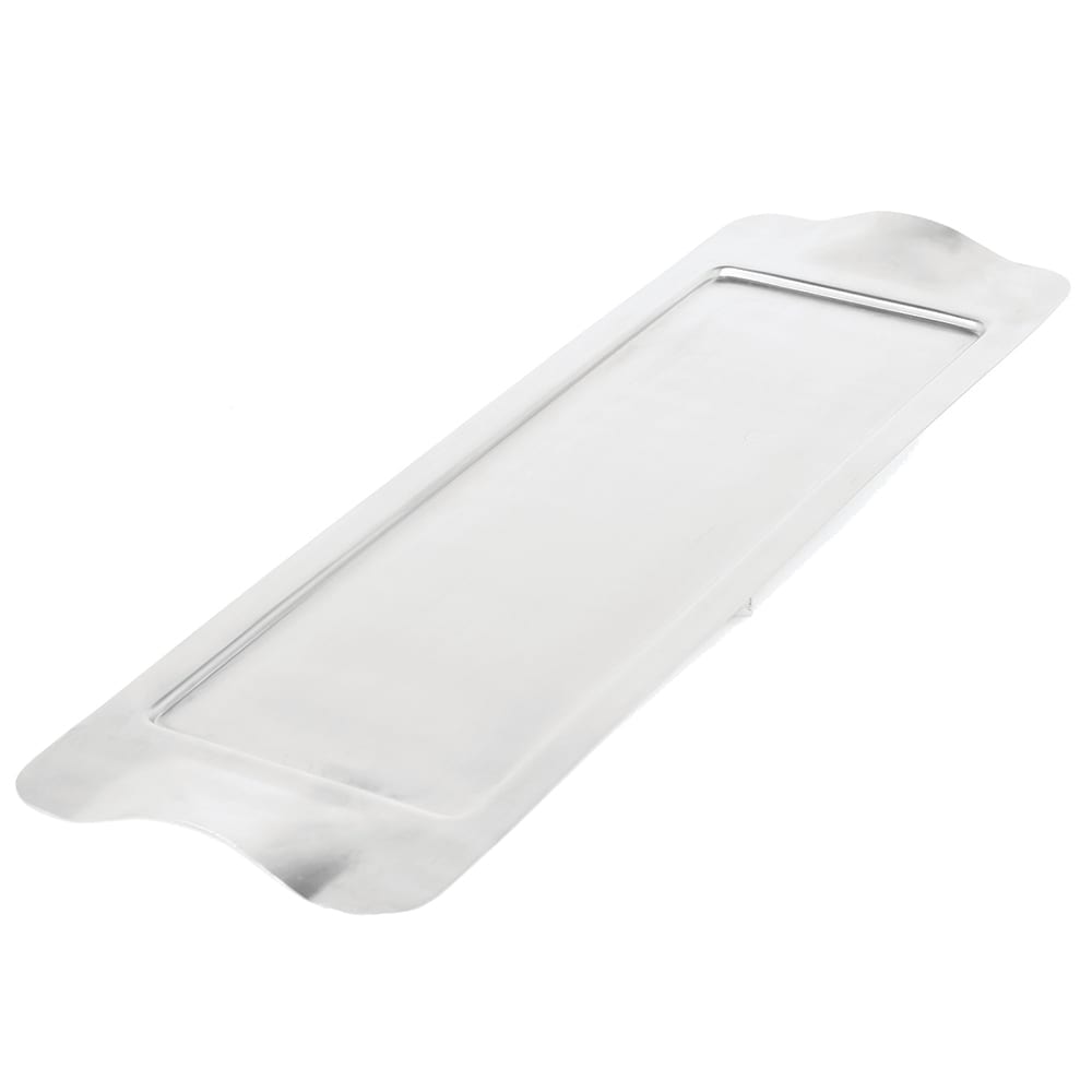 Service Ideas Rectangular Tray w/ Contoured Handles, 20 1/2" x 6 1/2", Stainless, Brushed Finish (SB-41)