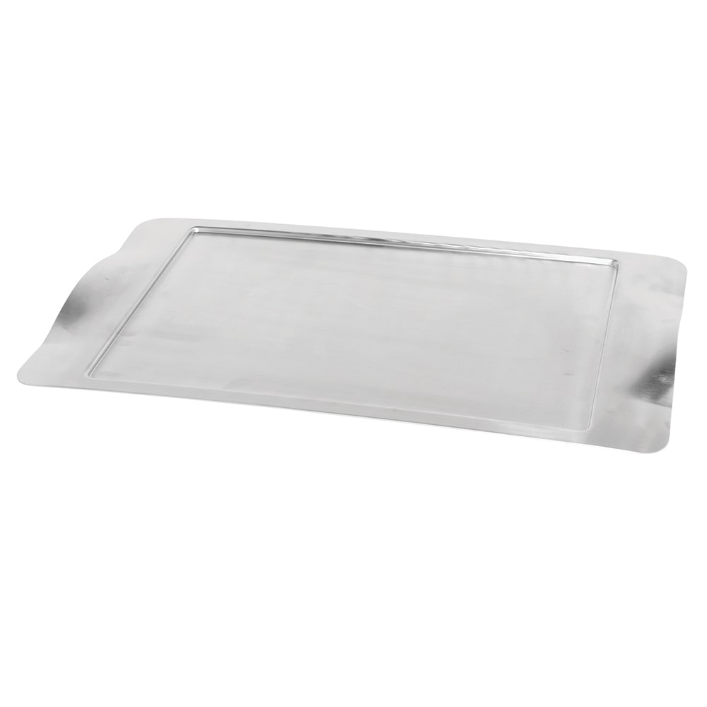 Service Ideas Rectangular Tray w/ Contoured Handles, 20 3/4" x 11 1/2", Stainless, Brushed Finish (SB-42)