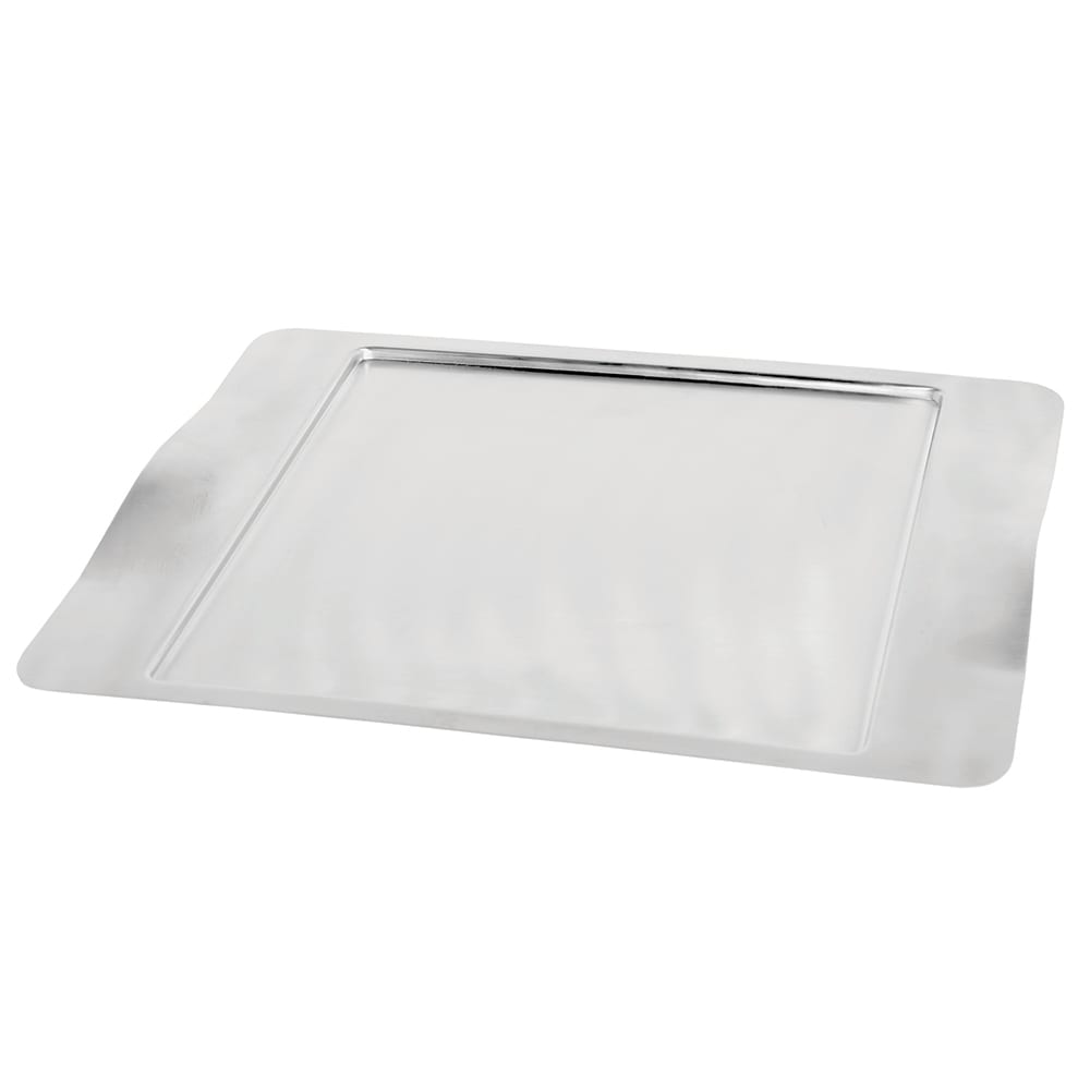 Service Ideas Rectangular Tray w/ Contoured Handles, 16 1/2" x 13 1/2", Stainless, Brushed Finish (SB-43)