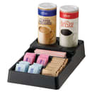 Service Ideas Plastic Condiment Caddy w/ 6 Compartments, Black (SC1090) thumbnail 2