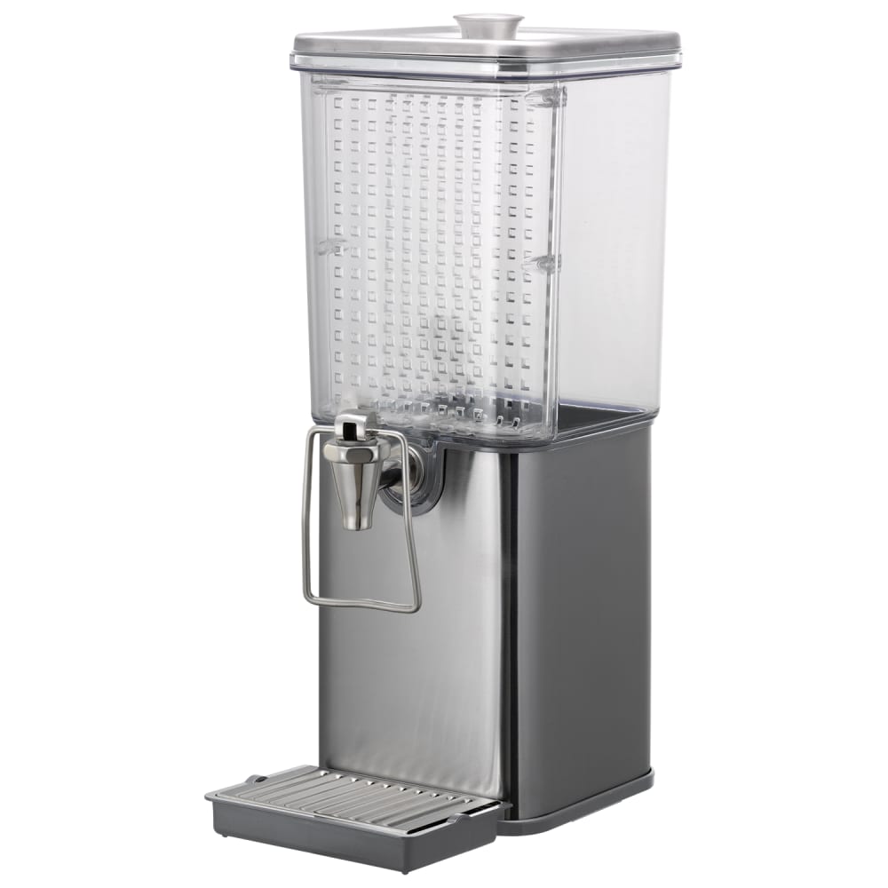 Service Ideas 1 1/2 gal Beverage Dispenser w/ Infuser - Plastic Container, Brushed Stainless Base (SCD15SSHF)