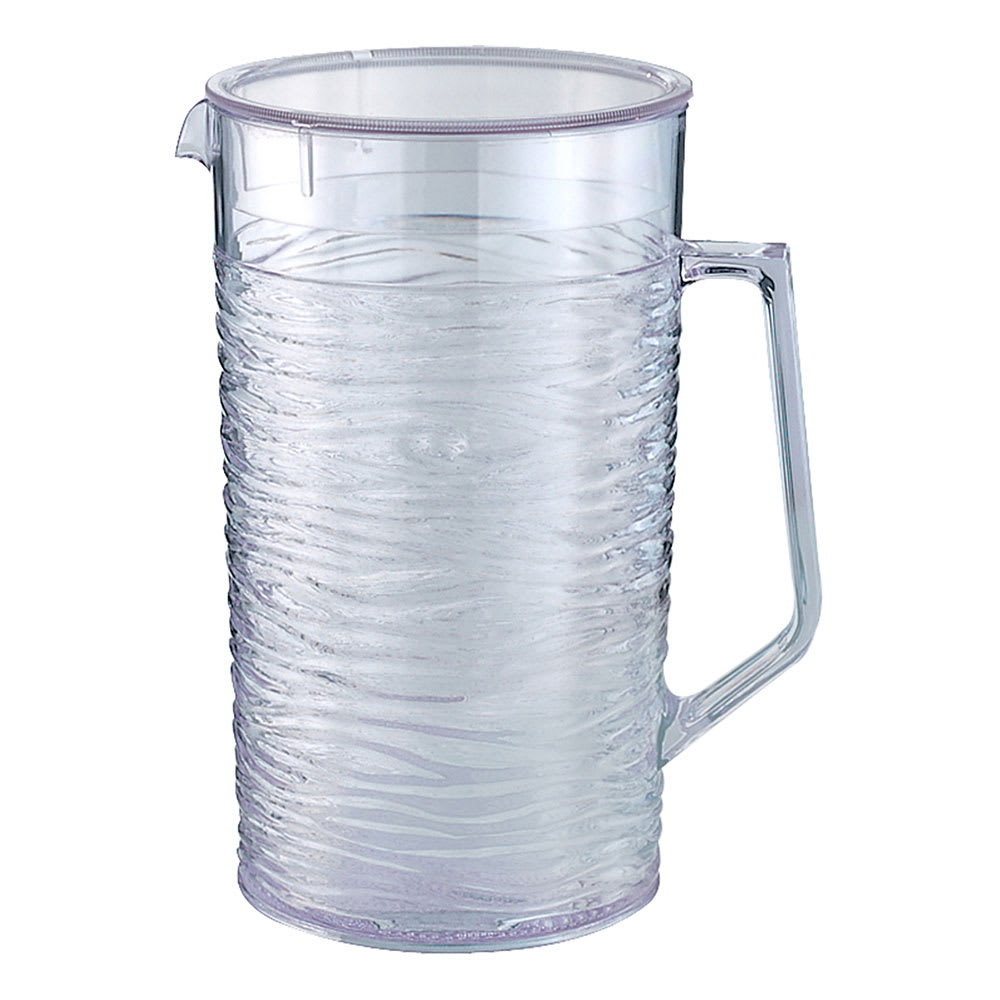 Service Ideas 67 3/5 oz Plastic Pitcher w/ Lid, Clear (SI2LITCL)