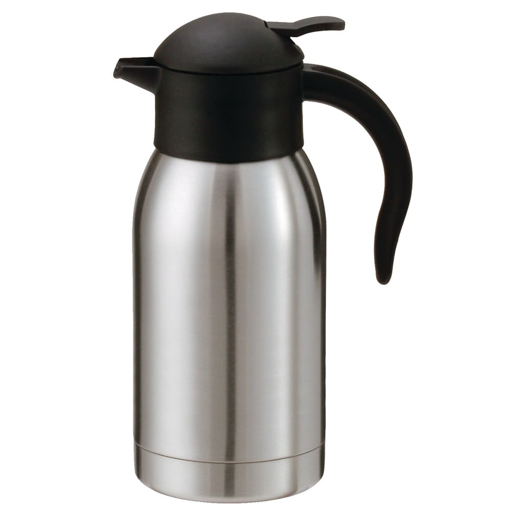 Service Ideas 1 liter Vacuum Carafe w/ Push Button Lid, Stainless (SJ10SS)