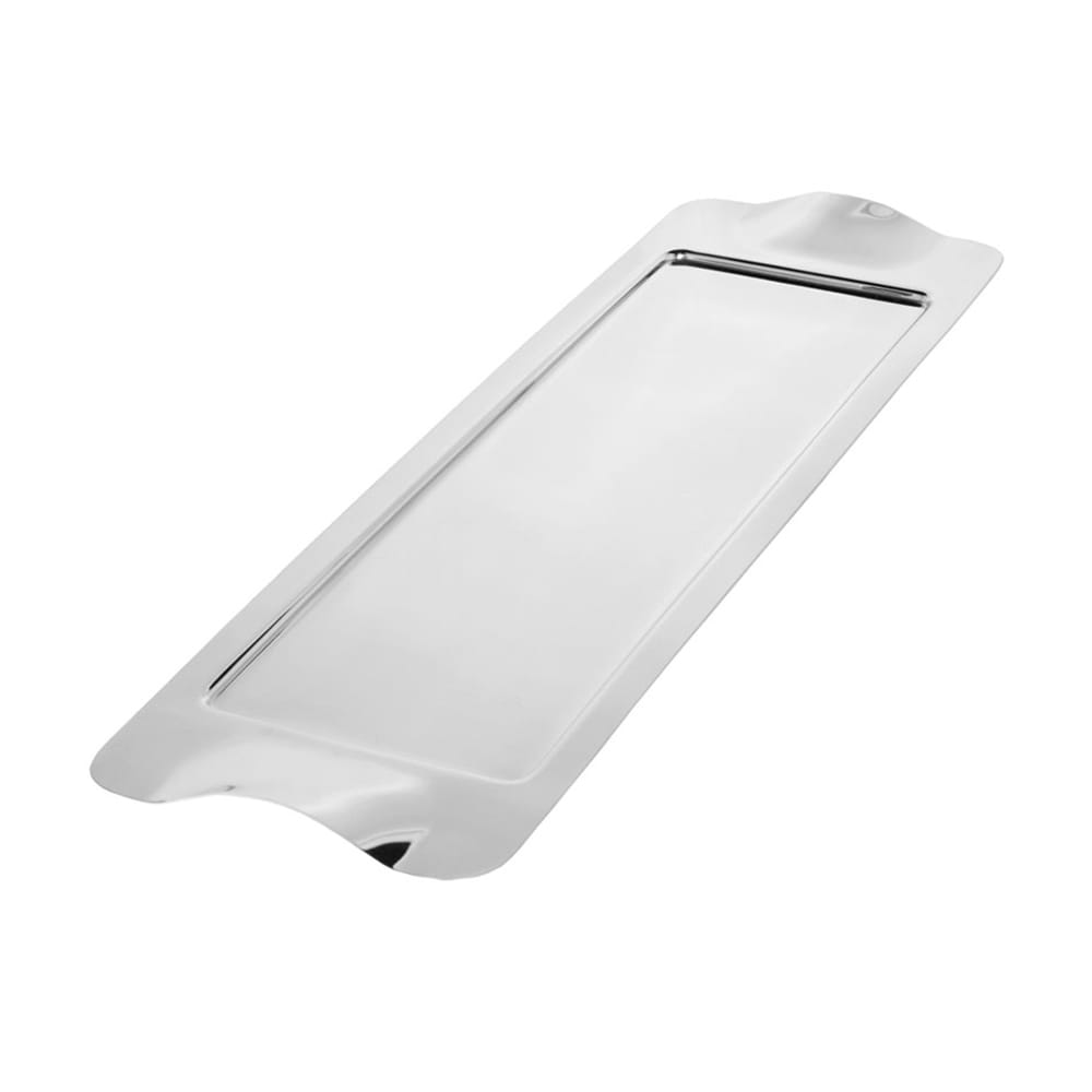 Service Ideas Rectangular Tray w/ Contoured Handles, 20 1/2" x 6 1/2", Stainless, Mirror Finish (SM-41)