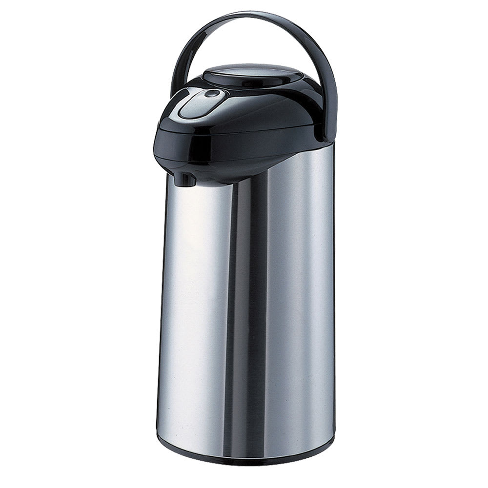 Service Ideas 3 3/4 Liter Push Button Airpot, Stainless Steel Liner (SSA375)