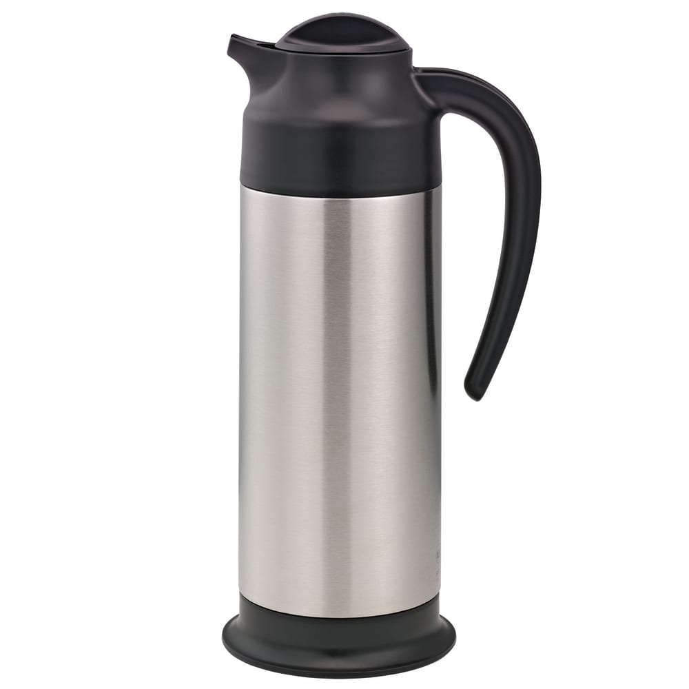 Service Ideas 33 4/5 oz Vacuum Carafe w/ 6 hr Retention & Screw on Lid, Stainless (SSN100)