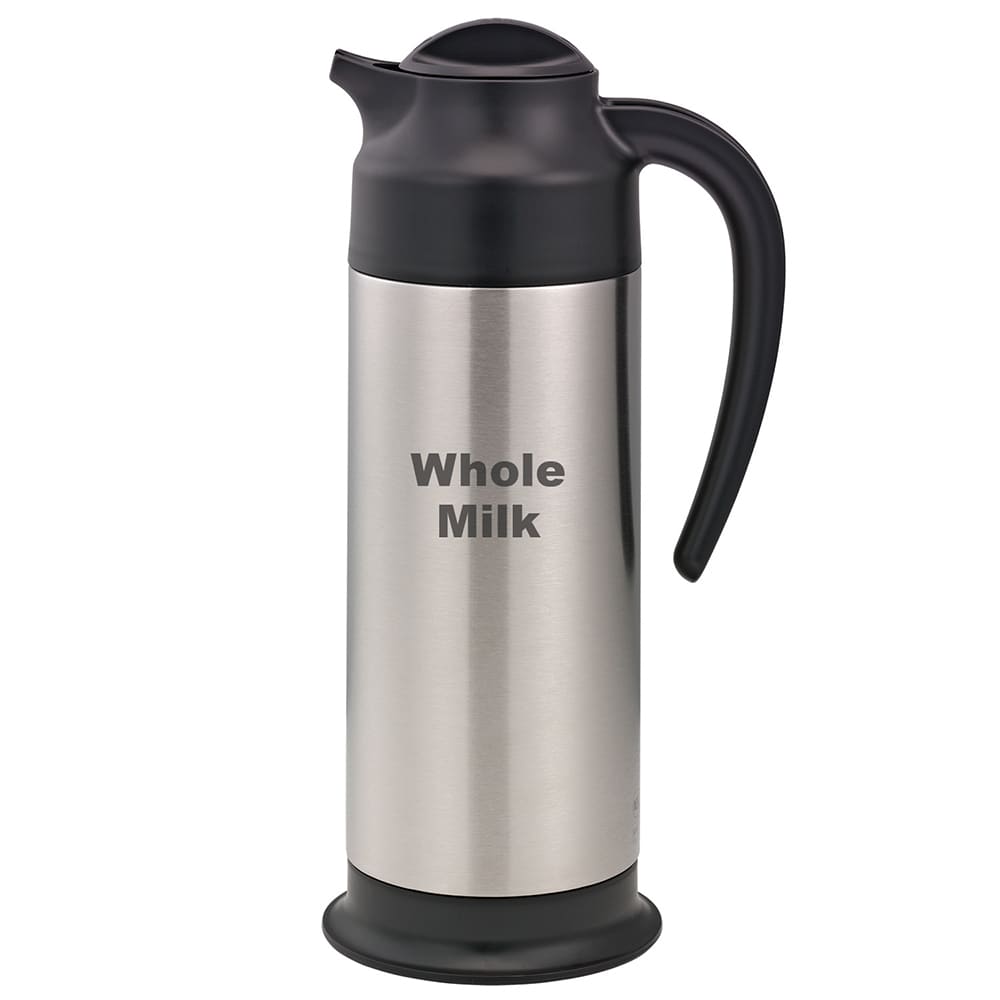 Service Ideas 1 liter Vacuum Carafe w/ Screw On Lid & Stainless Liner - Brushed Stainless (SSN100WHOLEET)