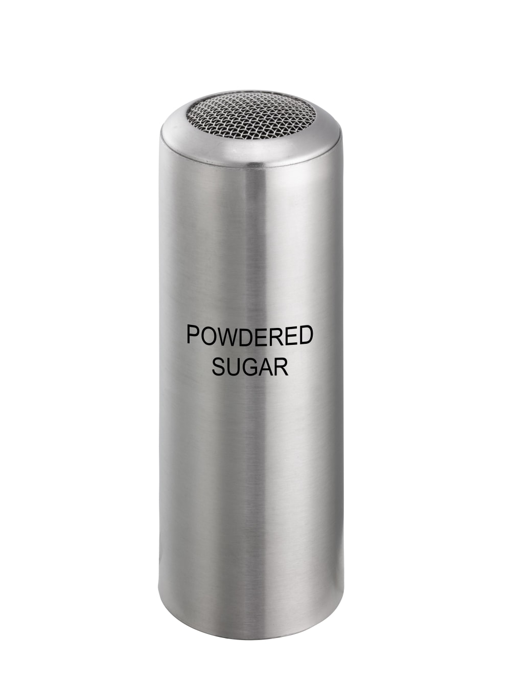 Service Ideas Condiment Shaker w/ Powdered Sugar Imprint, Stainless (STCMESHPSUGR) thumbnail 2