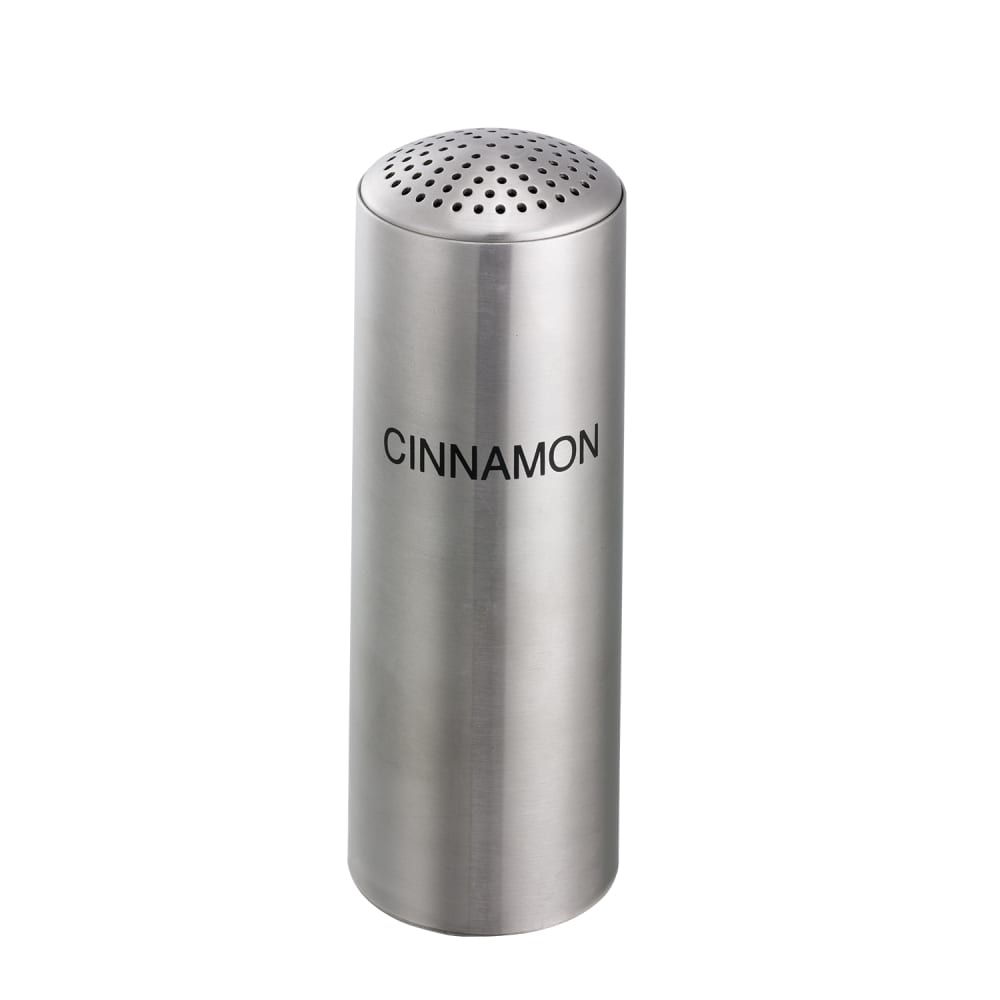 Service Ideas Condiment Shaker w/ Cinnamon Imprint, Multiple Holes, Stainless (STCMULTICINN)