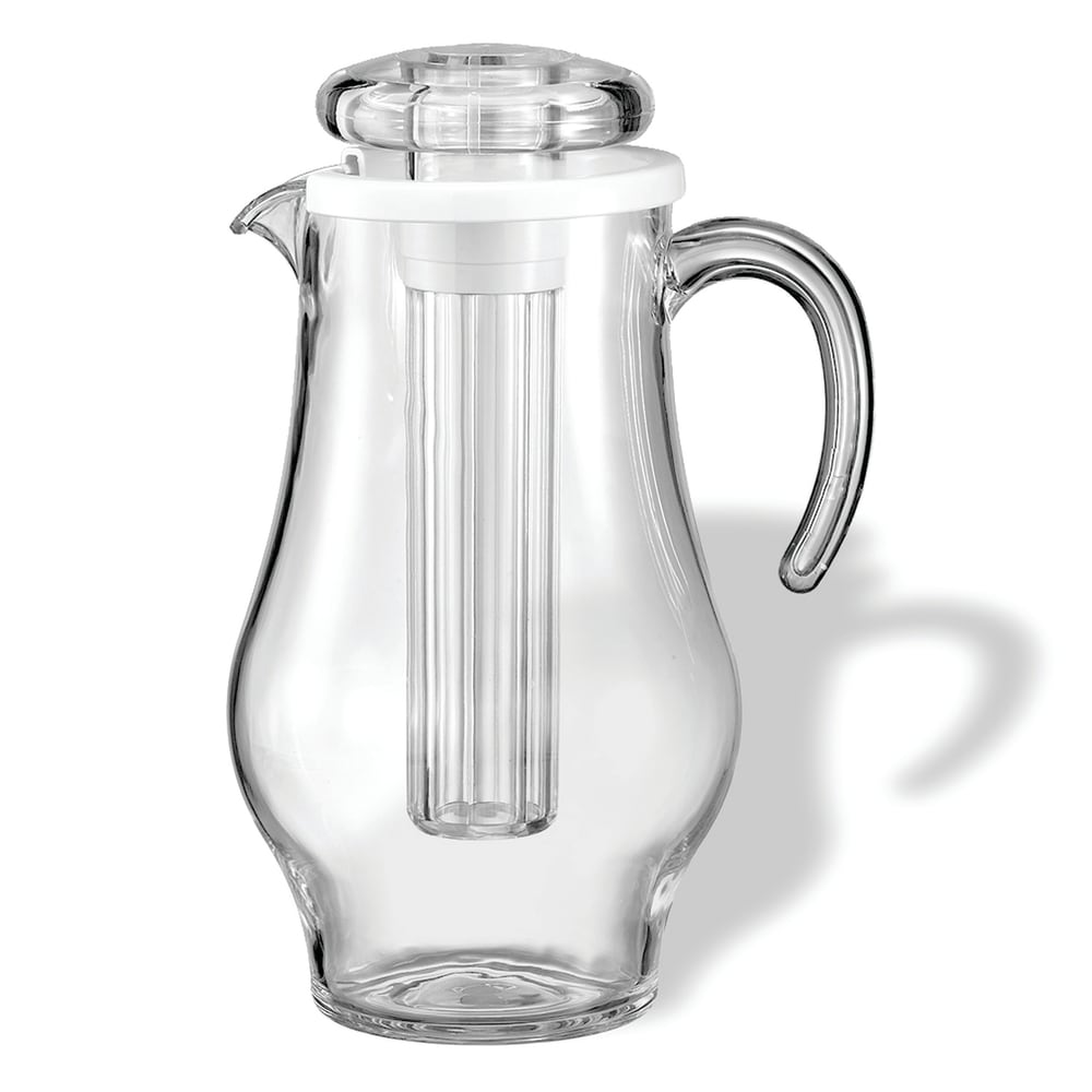 Service Ideas 81 1/10 oz Plastic Pitcher w/ Ice Tube, Clear (SWP24BS)