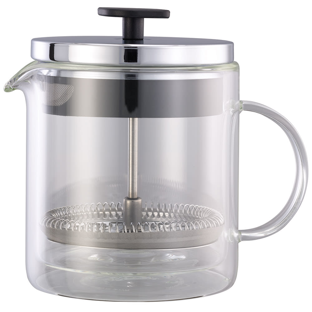 Service Ideas 13 1/2 oz French Press - Glass Liner, Chrome Lid (T299SR)
