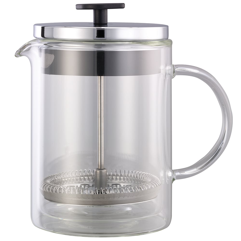 Service Ideas 20 oz French Press - Glass Liner, Chrome Lid (T499SR)