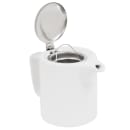 Service Ideas 16 oz Washington-Style Teapot w/ Lid & Infuser Basket, White (TPCW16WH) thumbnail 3