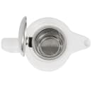 Service Ideas 16 oz Washington-Style Teapot w/ Lid & Infuser Basket, White (TPCW16WH) thumbnail 5