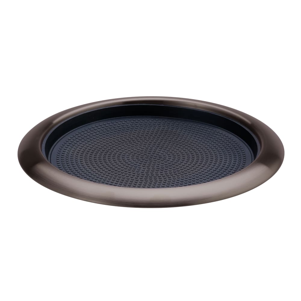 Service Ideas 11" Non-Slip Tray w/ Removable Rubber Insert, Dark Tungsten (TR119RIDT)