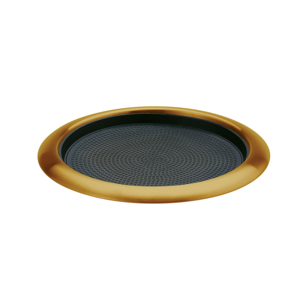 Service Ideas 11" Non-Slip Tray w/ Removable Rubber Insert, Vintage Gold (TR119RIVG)